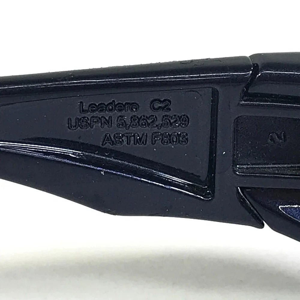 Leader Safety Eyeglasses Frames Leadero 2 Shiny Blue Square Wide Fit 52-16-125